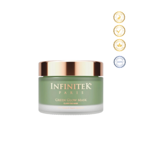 Green Glow Clarifying Illuminating Mask, a purifying facial dermocosmetic treatment specially formulated for skin with excess oil, acne, blemishes and enlarged pores